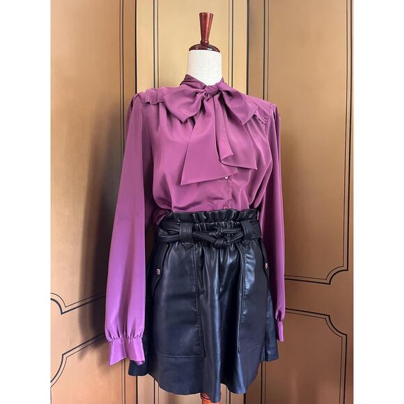 Vintage blouse in mauve, size L - Picture 1 of 6